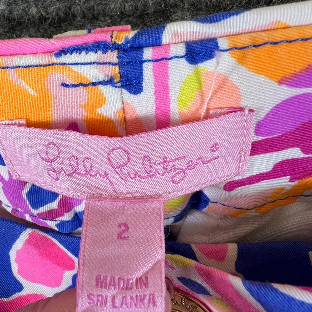 Lilly Pulitzer Lobster Print Skinny Pants Size 2 colorful incognito preppy boho - Picture 4 of 16